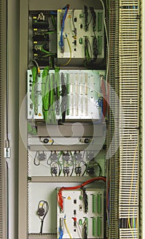 Electrical control panel with electronic devices