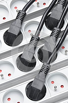 Electrical cords with power strips