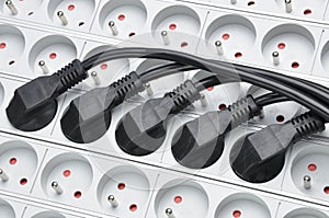 Electrical cords with power strips