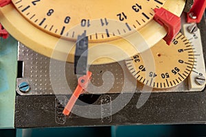 Electrical device for industrial time measurement. An old counter for switching electrical devices