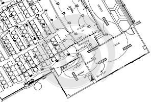 Electrical drawing background, architectural plan, construction drawing,floor plan