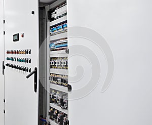 Electrical and electronic panel cabinet for automation and system control of industrial processes, Hvac, management of heating,
