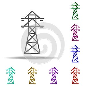 electrical energy outline icon. Elements of Ecology in multi color style icons. Simple icon for websites, web design, mobile app,