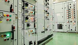 Electrical energy substation in power plant.