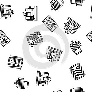 electrical engineer industry work vector seamless pattern