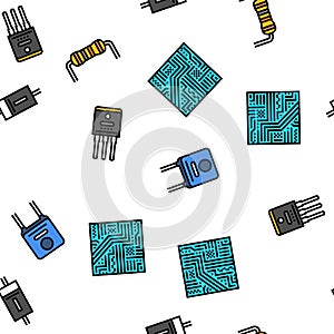 electrical engineer industry work vector seamless pattern