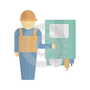 Electrical engineer Isolated Vector icon Which can easily modify or edit