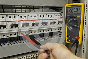 Electrical engineer at work photo