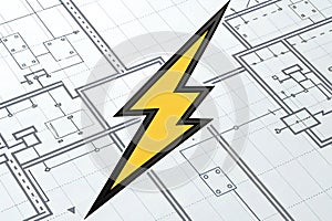 Electrical Engineering Blueprint Concept