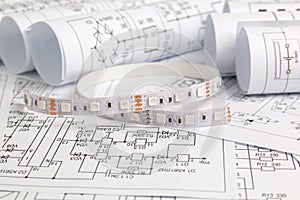 Electrical engineering drawings and LED tape