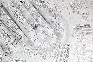 Electrical engineering drawings printing. Scientific development