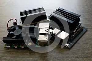 Electrical engineering programming microcomputers - raspberry Pi 4B w Heatsink Nvidia Jetson nano