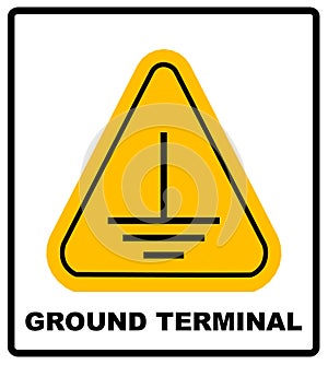 Electrical grounding sign.