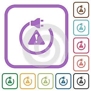 Electrical hazard solid simple icons