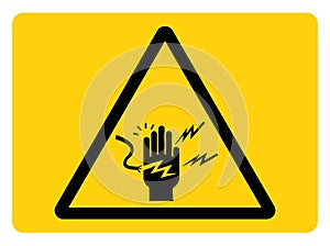 Electrical Hazard Symbol Sign, Vector Illustration, Isolate On White Background Label. EPS10