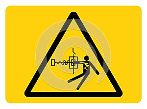 Electrical Hazard Symbol Sign, Vector Illustration, Isolate On White Background Label. EPS10