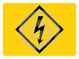 Electrical Hazard Symbol Sign, Vector Illustration, Isolate On White Background Label. EPS10