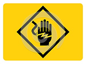 Electrical Hazard Symbol Sign, Vector Illustration, Isolate On White Background Label. EPS10