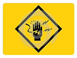 Electrical Hazard Symbol Sign, Vector Illustration, Isolate On White Background Label. EPS10
