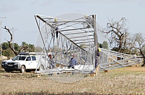 Electrical high tension tower in Mallorca