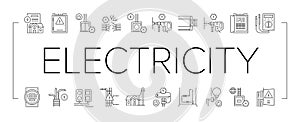 Electrical Installation Tool Icons Set Vector .