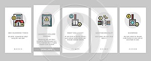 Electrical Installation Tool Onboarding Icons Set Vector