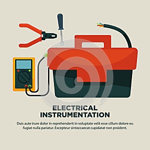 Electrical instrumentation for repairement works services promotional poster