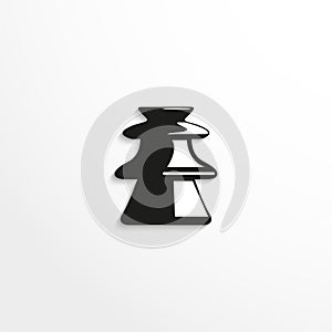 Electrical insulator. Vector illustration. Black and white view.