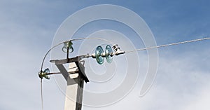 Electrical Insulators on Pole