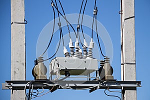 Electrical junction box with insulators