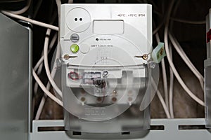 Electrical meter with electrical power cables