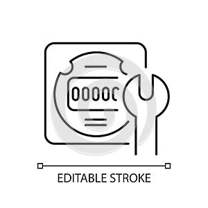 Electrical meter repair linear icon