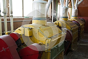 Electrical mill machinery for the production of wheat flour