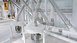 Electrical mill machinery for the production of wheat flour. Grain equipment. Grain. Agriculture. Industrial