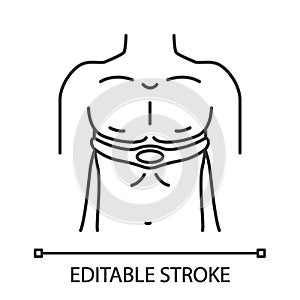 Electrical muscle stimulator linear icon