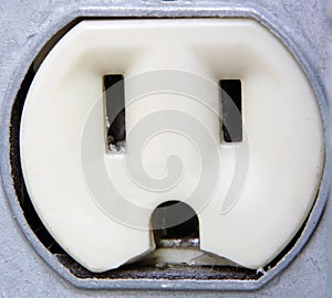 Electrical Outlet Extreme Closeup