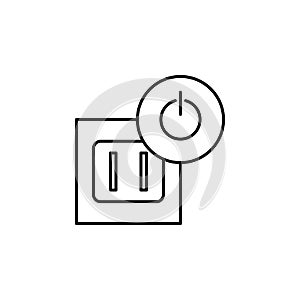 electrical outlet icon. Element of automation icon for mobile concept and web apps. Thin line electrical outlet icon can be used