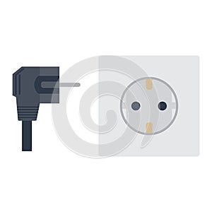 Electrical outlet plug vector illustration.