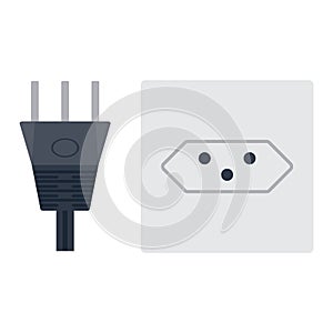 Electrical outlet plug vector illustration.