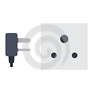 Electrical outlet plug vector illustration.