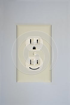 Electrical Outlet Smiley Face