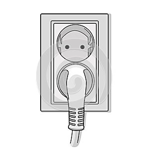 Electrical outlet vector illustration