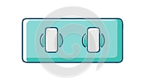 Electrical outlets, symbolizing power and connectivity, vector design Generative AI