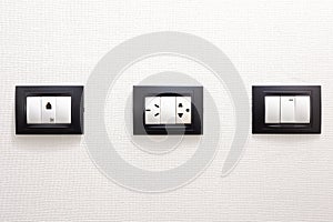 Electrical outlets in a wall photo