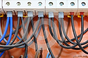 Electrical panel box with fuses and contactors