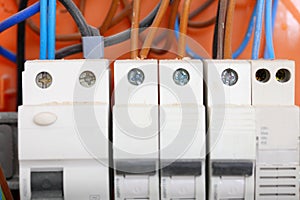 Electrical panel box with fuses and contactors