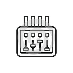 Electrical panel, in line design. Electrical, panel, Circuit breaker, Power distribution, Control panel, Switchboard