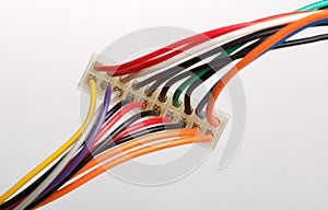 Electrical plug with colorful cables