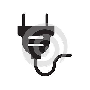 electrical plug icon isolated on white background