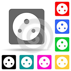 electrical plug multi color style icon. Simple thin line, outline vector of web icons for ui and ux, website or mobile application
